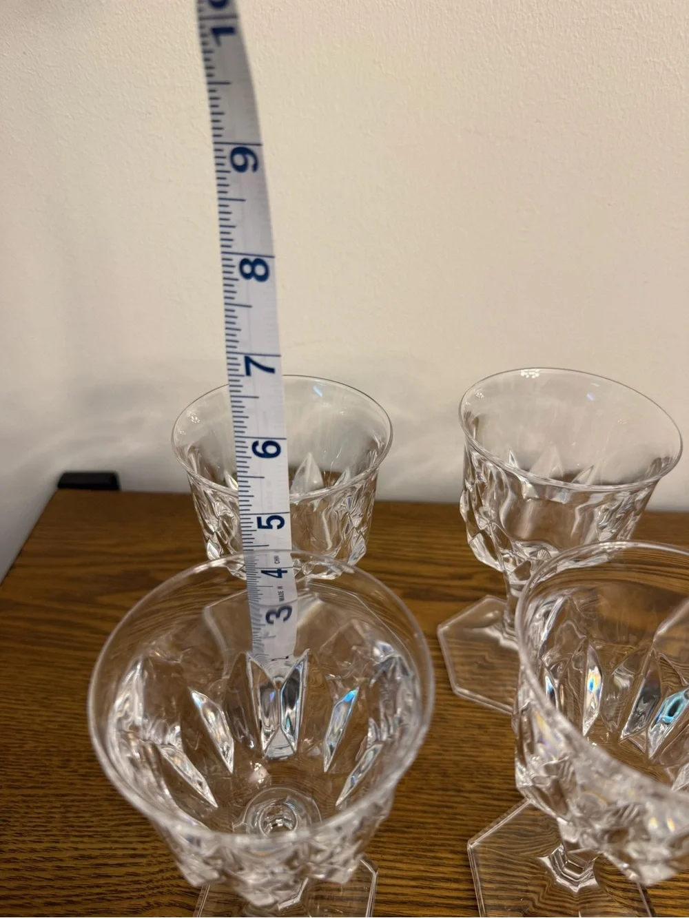 Cristal d’Arques Chaumont Wine Goblets Set of 6 Vintage 5.25” French Glass